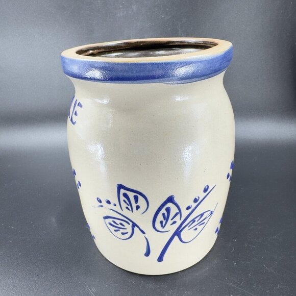 1995 Beaumont Brothers Pottery Stoneware Utensil Holder Vase Salt Glaze TN BBP - Picture 11 of 12